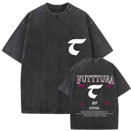Singer Tini Stoessel Futtura Album 2025 Graphic T Shirts Men Women Fashion Casual Washed Vintage T-shirt Fans Gift Streetwear