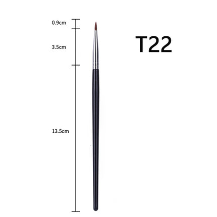 T22 Fine Eyeliner Makeup Brush Liquid Gel Eyeliner Brush Precision Thin Long Eyeliner Brush Professional Eye Liner Makeup Tool