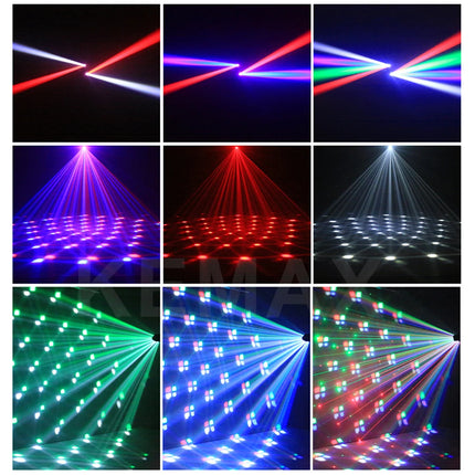 60W Mini Beam 2-Arm Disco Party Light Mobile Head Remote Control RGBW Stage Effect DMX512 DJ Moving Head For Events Club Xmas