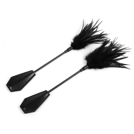 Flirt Tickle Erotic Feather With Fetish Punish Leather Spank Whip For Women Men Sex Blindfolded Stimulation Teasing Stick Toys