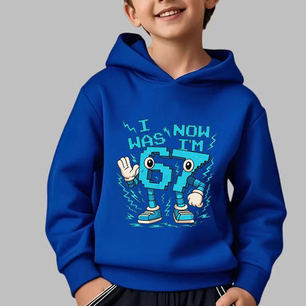 Funny Meme Pullovers Children's Fashion Cute Sweatshirts for Boys Girls Six Seven 67 Brainrot Print Y2k Hoodies Kids Clothes
