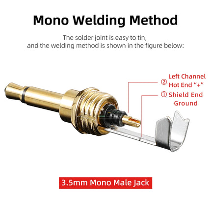 NEUTRIK's REAN jack 3.5mm 1/8" Stereo Headphone Plug Male Female Pair Recording Line Plug Gold Plated 3 Pole Repair Welding Plug
