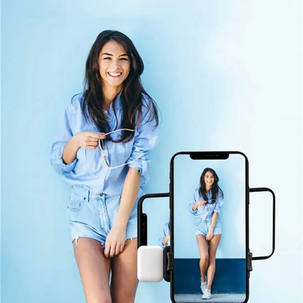 Cell Phone Selfie Stick Tripod Bluetooth Remote Wireless Selfi Stick Phone HolderStand with Beauty Fill Light for Phone