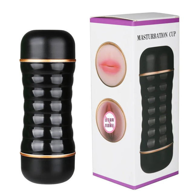 Flesh Real Vagina Light Lifelike Soft Pocket Pussy and Hidden Male Masturbator Sex Toys for Men, Double Sexual Intercourse Penis Trainer
