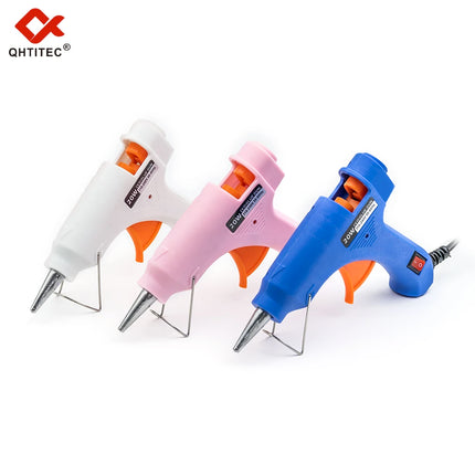 20W Hot Melt Glue Gun With 7MM Transparent Glue Stick Mini Gun Home Electric Heat Temperature Gun Repair Tools Special Stick Set