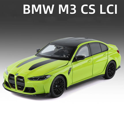 NEW 1:18 BMW M3 CS LCI G80 Mpower Supercar Alloy Car Diecast & Toy Vehicle Car Model Miniature Scale Model Car For Children Gift