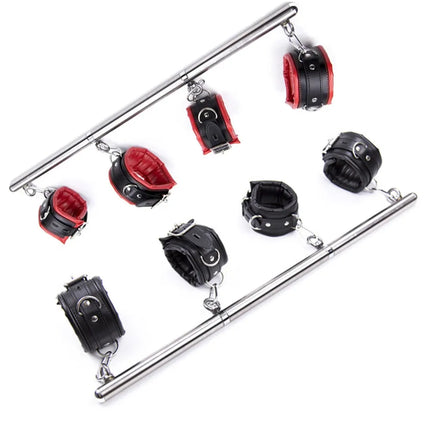 Adults Sex Toys For Women Men Couples Handcuffs Whip Neck Collar Adjustable Spreader Bar Bdsm Bondage Set Slave Sex Accessories