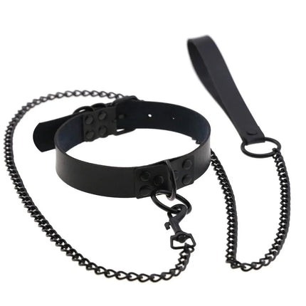 Adjustable Bandage Collar and Leash Sex Toys Slave Necklace Pu Leather BDSM Choker for Women Sexo Restraints Collar Sexual Gay