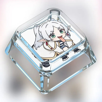Animation Frieren: Beyond Journey's End Personalized Keycap Single PC Art Transparent Mechanical Keyboard Keycap Gift