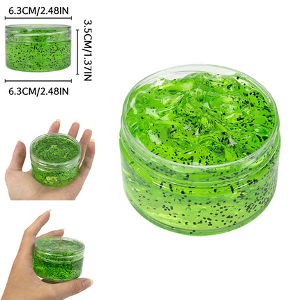 120ml DIY Scented Clear Glitter Slime Kit, Stretchy & Non-Sticky Crystal Slime Pack for Kids Teens, Ideal Anti Stress Toys