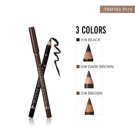6pcs MENOW 3 colors Long Lasting Waterproof  Eyebrow Pencils Double Use Wooden Pole Eyeliner Permanent Makeup Tattoo Accessories