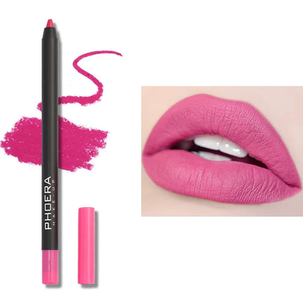 Long Lasting Lip Liner Colorful Matte Lip Liner Pencil Contour Tint Lipstick Tattoo Non-stick Cup Moisturizing Makeup Cosmetic