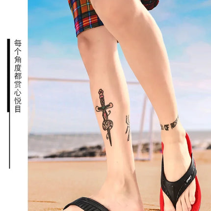 Massage Flip Flops for Men Summer Breathable Beach Shoes Sandals Men Luxury Flip Flops Breathable Plus Big Size Men Slippers 46