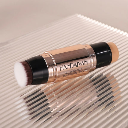 Double-head Face Bronzer Contour Stick Cream Makeup Light Dark Shadow Lasting Concealer Facial Brighten Contouring With Brush