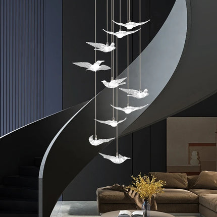 Led Bird Pendant Lamp Home Decoration Lighting Hanging Lamp Design Loft Living Room Showroom Apartment Ceiling Villa Chandelier