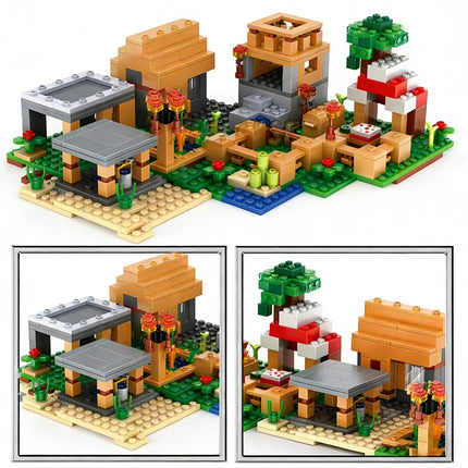 Hot Toys The Village Special Edition Building Blocks With Steve Action Figures Compatible with The World Set Toy 21128