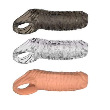 Silicone Reusable Penis Sleeve Soft Massage Toy Adult Sex Toy for Men Couple and Gay Lovers