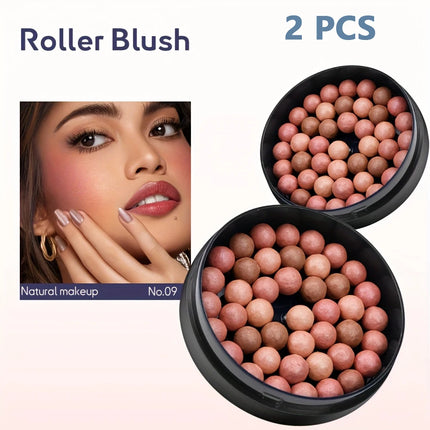 2 PCS Matte Face Blusher Natural Cheek Tint Soft Makeup Contouring Female Blush Powder Brightens Face Cosmetic
