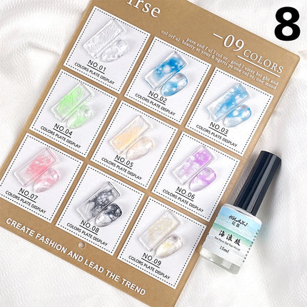 Quickly Blooming Nail Polish Bubble Colorful Ocean Wave Gel DIY Nail Art Blossom Gel Semi Permanent Soak Off Marble Gel Polish