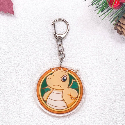Pokémon Pikachu Gengar Bulbasaur Squirtle Car Keychain Accessories Acrylic Charms Pendant For Bag Key Holder Backpack Decoration