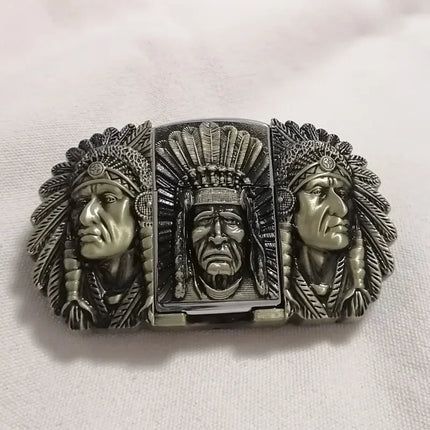 Creative Men's Belt Lighter Metal Belt Buckle Small Tool Cigarette Accessories Personalized Fashion Smoking Gift