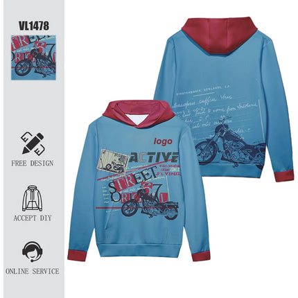 Custom Personal Design Men's Casual Breathable Hoodies Print Coats Fashion Women's Color Print Hoodie Outdoor Sweatshirt VL1476