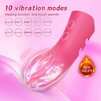 Heating Finger Vibrator for Women G Spot Fast Orgasm Vagina Clitoris Clit Nipple Stimulator Female Lesbian Sex Toy Adult Goods