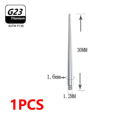 1/10PCS G23 Titanium Puncture Needle Guide Belly Lip Ear Eyebrow Tools Insertion Pin Taper Piercing Stretching Tool Accessory