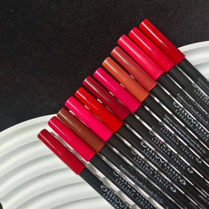 12 pcs Long-Lasting Lipstick Set with Professional Lip Liner Pencil and Matte Lip Gloss Makeup for Women Valentine's Day Gifts