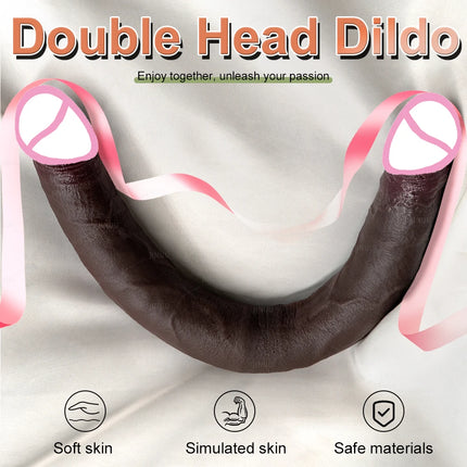 Overlength Double Dildos for Women Realistic Soft Penis Masturbator Anus Vagina Stimulate Long Dick Sex Toy for Lesbian
