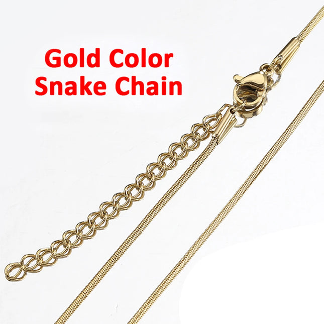 10pcs 5pcs Stainless Steel Snake Chain Necklace Chains for DIY Jewelry Making Findings Pendants Chain Lobster Clasps Wholesale