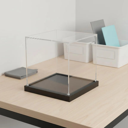 Acrylic Display Box Sturdy Construction Transparent Dustproof Cover Figurine Display Stand Stackable Design Household Storage