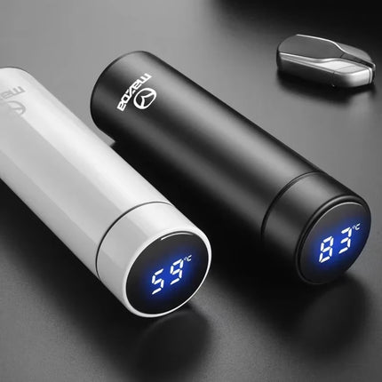 Car Smart Thermos Bottle With Temperature Display Coffee Cup For Mazda 3 6 Atenza Axela Demio CX3 CX5 MP MS RX8 Car Accessories