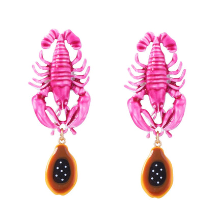 Vintage Personality Animals Necklaces for Women Vintage Beaded Lobster Pendant Necklace Jewelry Neck Accessories