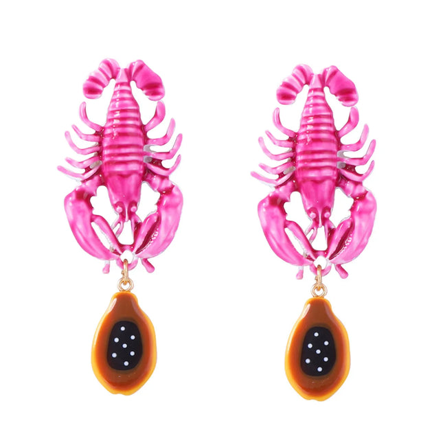 Vintage Personality Animals Necklaces for Women Vintage Beaded Lobster Pendant Necklace Jewelry Neck Accessories