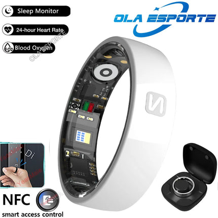 New Smart Ring Men Women 2025 Real-Time Health Monitoring Sports NFC Control Smart Access Control IP68&5ATM Waterproof Smartring