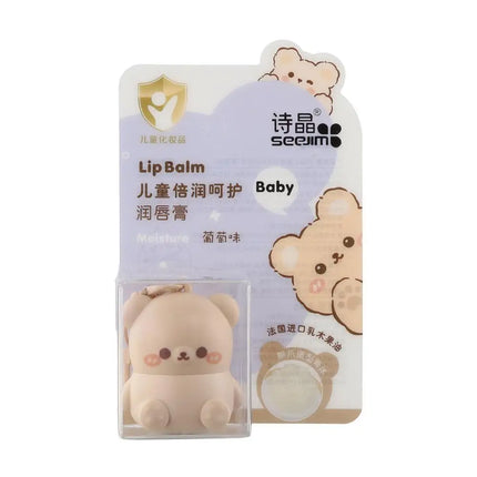 Children Fruity Lip Balm Moisturizing Anti-Dry Anti Crack Lip Balm Baby Available Lip Care Cute Little Bear Lipstick SkinCare