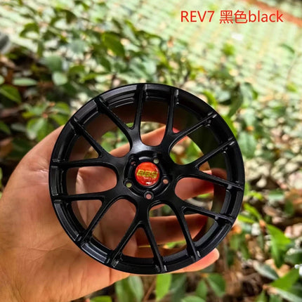 Wheel Model Car Ornaments RAYS Metal Wheel RID Aluminum Alloy Simulation Forging Wheel Modification Creative Desktop Toy