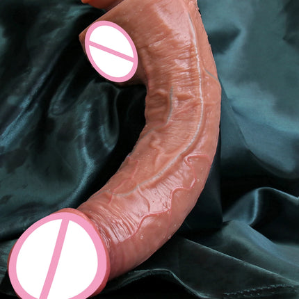 2Colors Realistic Soft Black Huge Dildo S/M/L Silicone Big Glans Penis Gay Masturbation Suction Cup Dick Man Woman Anal Sex Toy