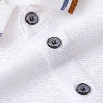 New men's high-quality short-sleeved polo shirt, summer fashion, casual, comfortable, cool, breathable T-shirt top