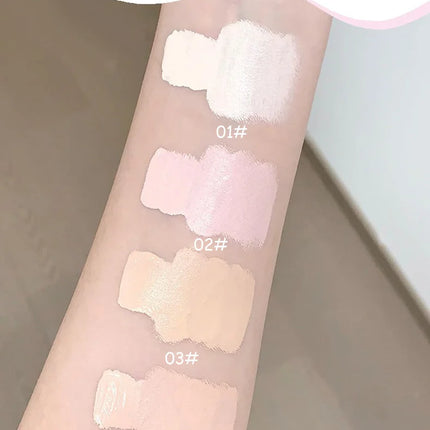 White Pink Liquid Brightening Concealer Matte Face Highlight Stick Cover Acne Spot Dark Circles Moisturizing Concealer Makeup