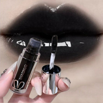 NEW Water Glazed Mirror Lip Gloss Makeup Crystal Nude Jelly Moisturizing Lip Glaze Long Lasting Black Liquid Lipstick Cosmetics