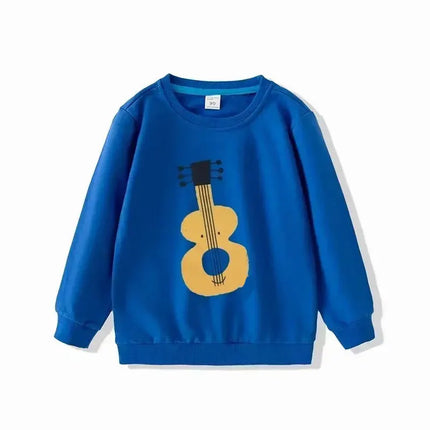 Full Sleeve Kids Sweatshirts 2024 Autumn Pullover Tops Boys Hoodie Girls Shirts Cotton Baby Clothing Cartoon Print Children Tees