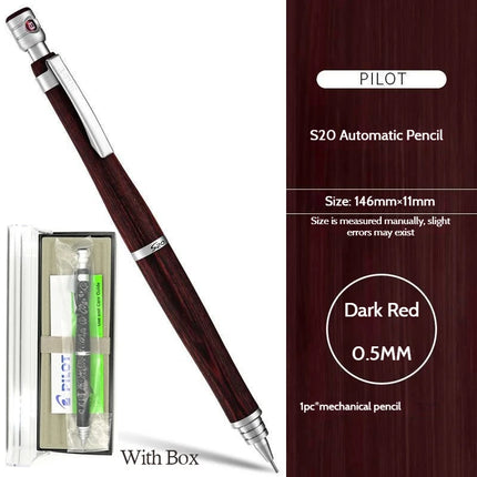 Japanese Pilot S20 Auto-Advance Mechanical Pencil,Premium Wood Body No Lead Breakage lapiseira profissional for drawing,writing