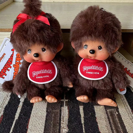 Monchhichi Plush Keychain Bag Hanging Accessories Kawaii Keychains Monkiki Doll Hanging Pendants Collection Birthday Gift モンチッチ