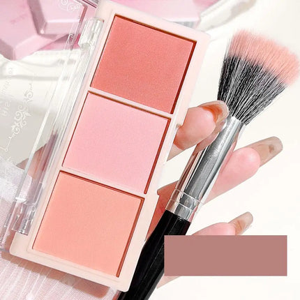 Natural 3 Colors Face Blush Powder Cheek  Cheek Tint Matte Cosmetics Blusher Face Up Make Brightens The appearance And The Color