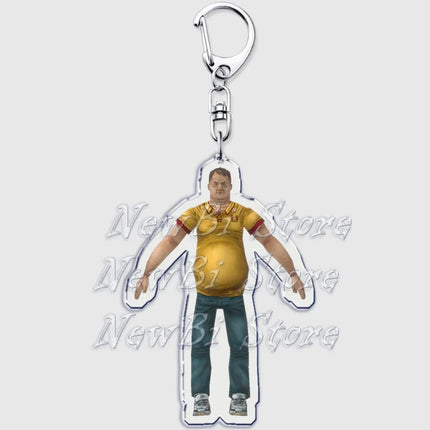 Hot Horror Game Mouthwashing Keychains for Accessories Bag Jimmy Curly Anya Daisuke Sallyface Swansea Keyring Jewelry Fans Gifts