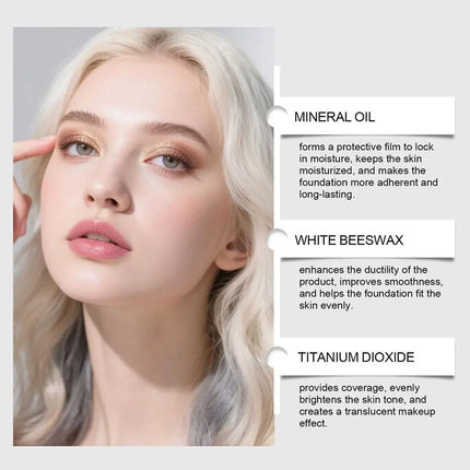 ZEPHOCO 2 in 1 Color Changing Foundation Make-up Stick Long Lasting Moisturizing Makeup High Concealer Power Makeup Korean