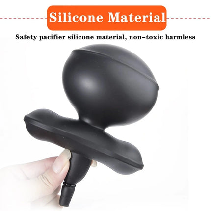 Flexible Size Silicone Mouth Gag BDSM Ball Accessory Plug Inflatable with Detachable Pump for Erotic Restraint Sex Game Play Toy