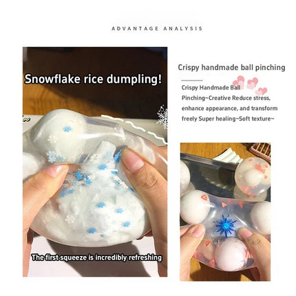 Creative Rice Dumpling Crispy Leather Ball Can Be Crushed Three Times Small Ball Giant Decompression Hand Ball Venting Toys